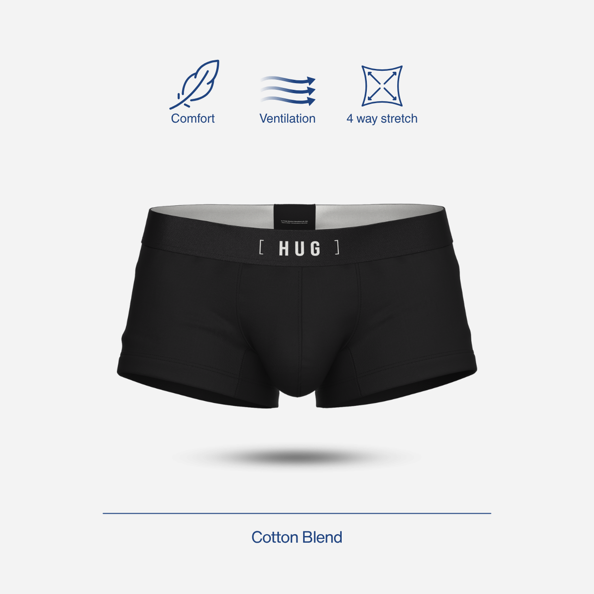 HUG Cotton Blend Trunk - Fig Black [HG0002P]-1