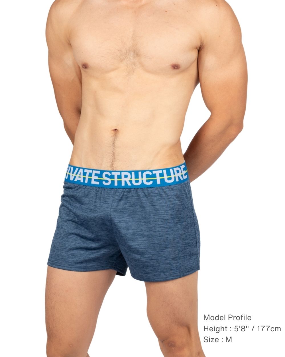 Jersey Shorts Gym and Home wear with Inner Pocket - Fidget Navy [4725]-thumbmail-1