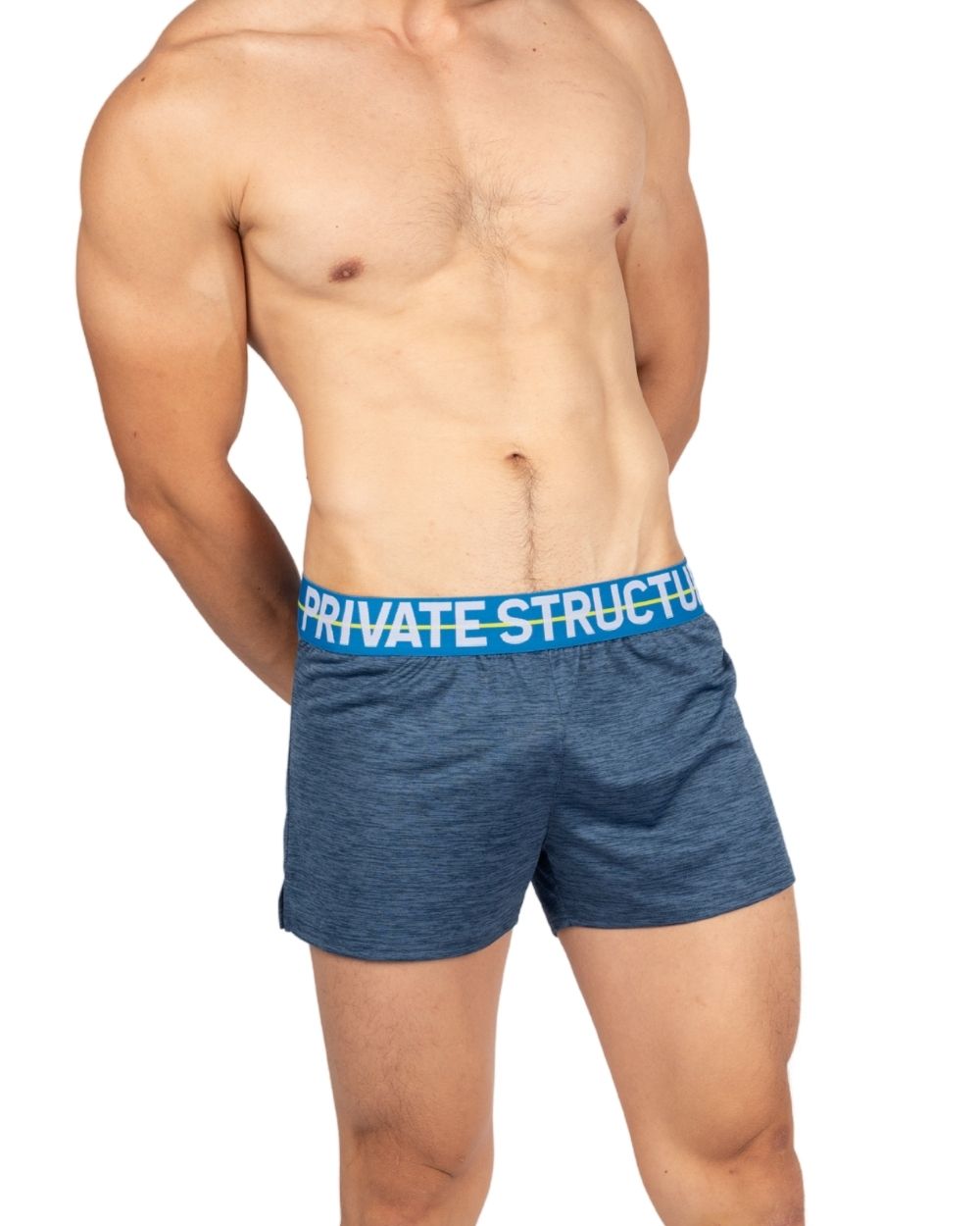 Jersey Shorts Gym and Home wear with Inner Pocket - Fidget Navy [4725]-thumbmail-3