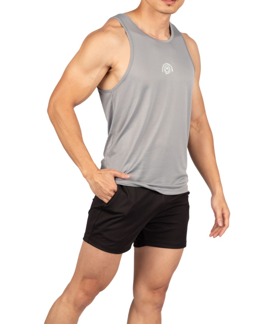 Easy Fit Flashy Tank | Singlet - Steel Grey [4715]-thumbmail-3