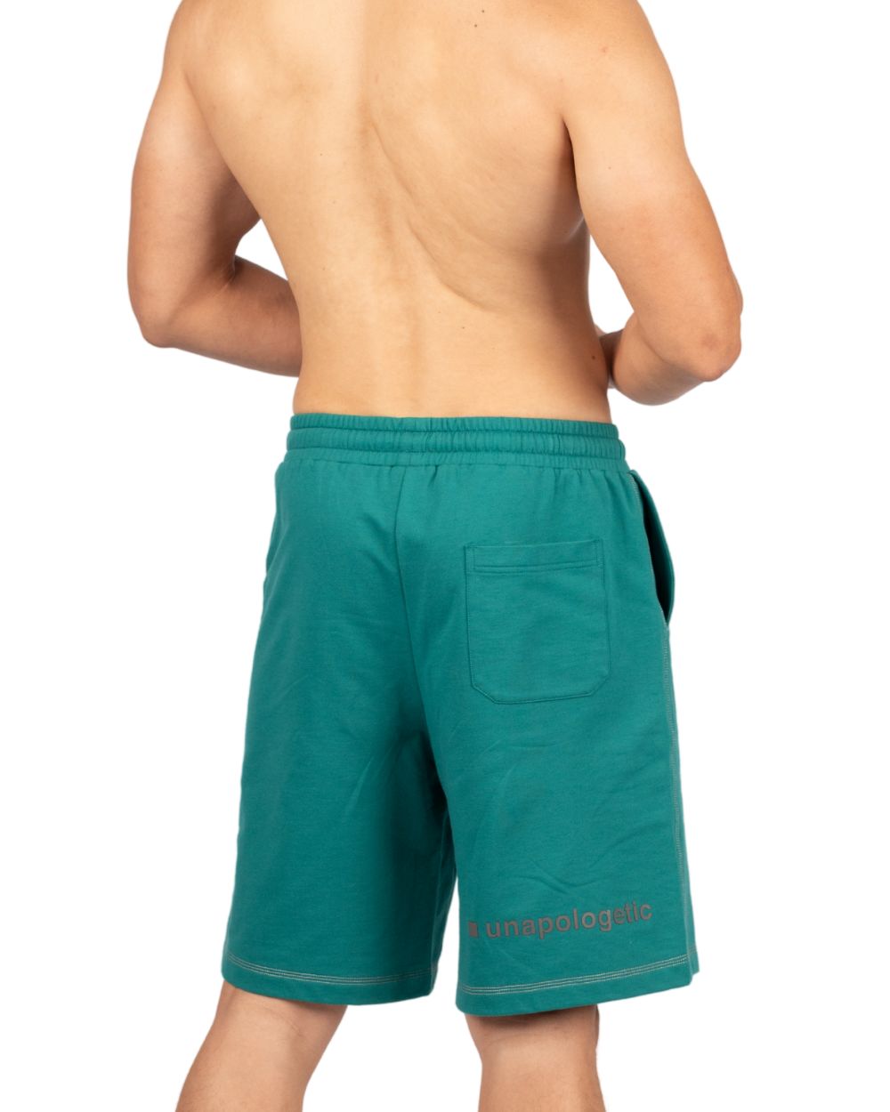 Wide Sweat Shorts - Dark Green [4707]-thumbmail-2