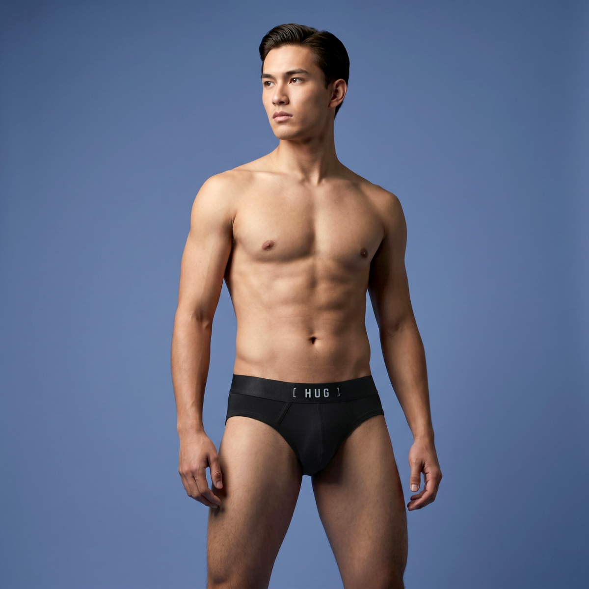 HUG Cotton Blend Brief 2pcs - Fig Black [HG0001P]-2