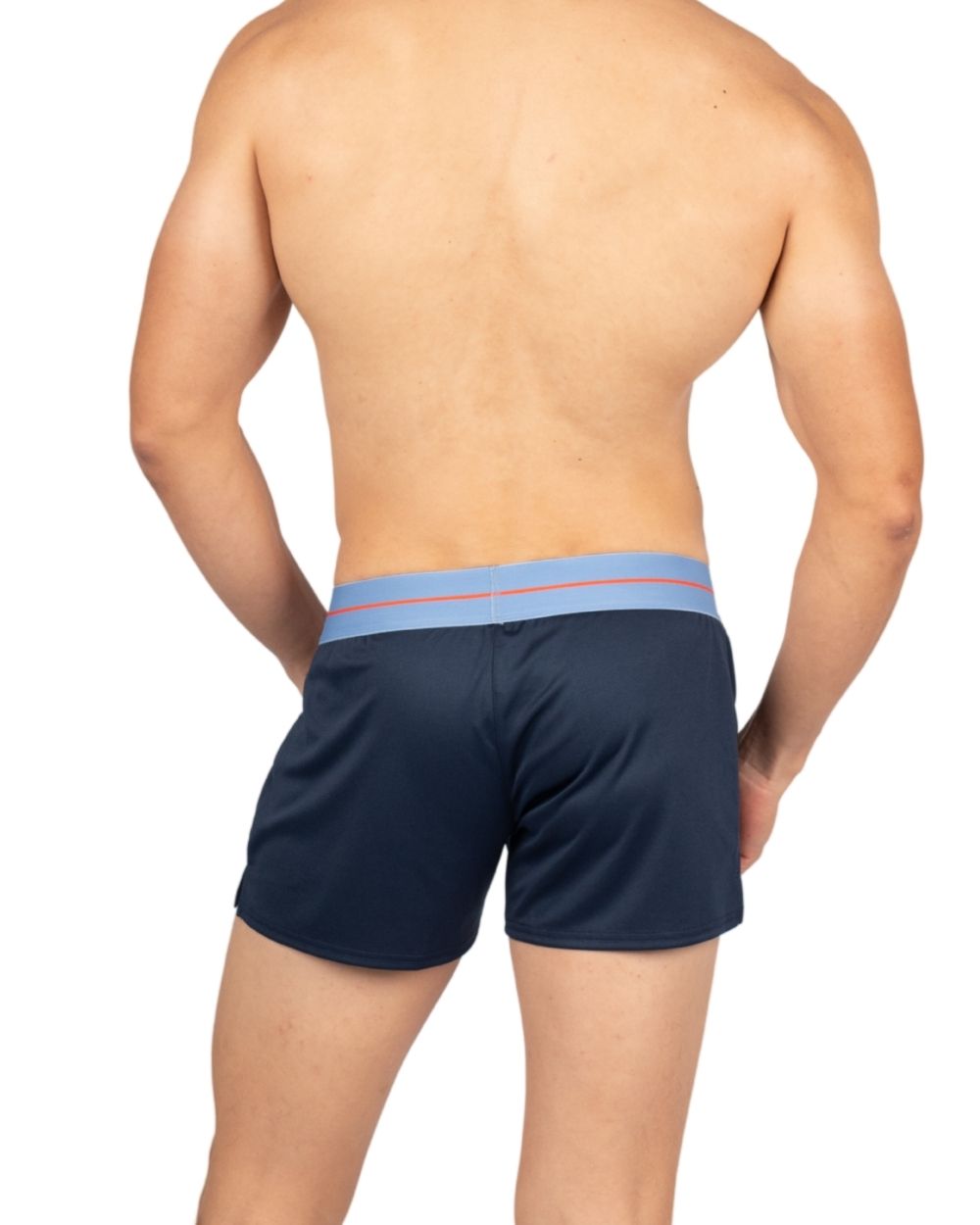 Jersey Shorts Gym and Home wear with Inner Pocket - Linen Navy [4725]-thumbmail-2