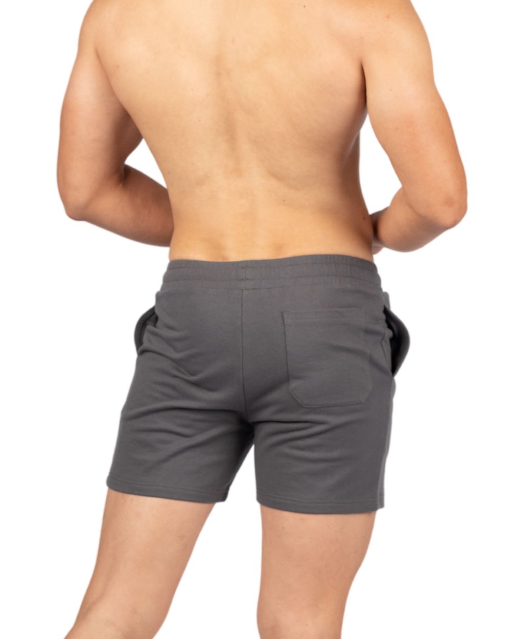 Fitted Sweat Shorts - Grey [4699]-thumbmail-3