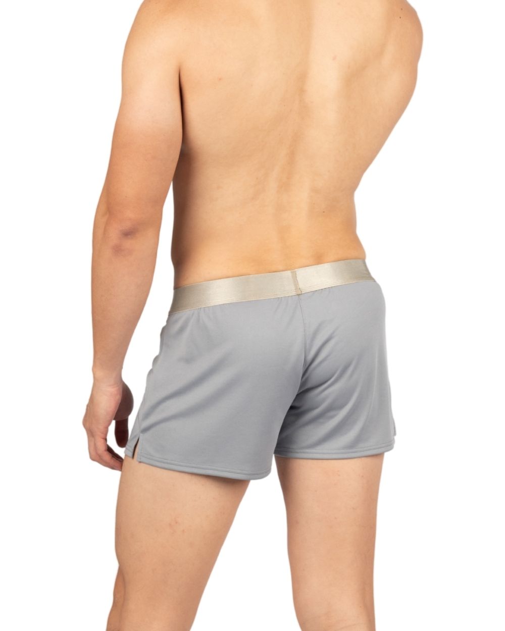 Jersey Shorts Gym and Home wear with Inner Pocket - Fog Grey [4725]-thumbmail-3