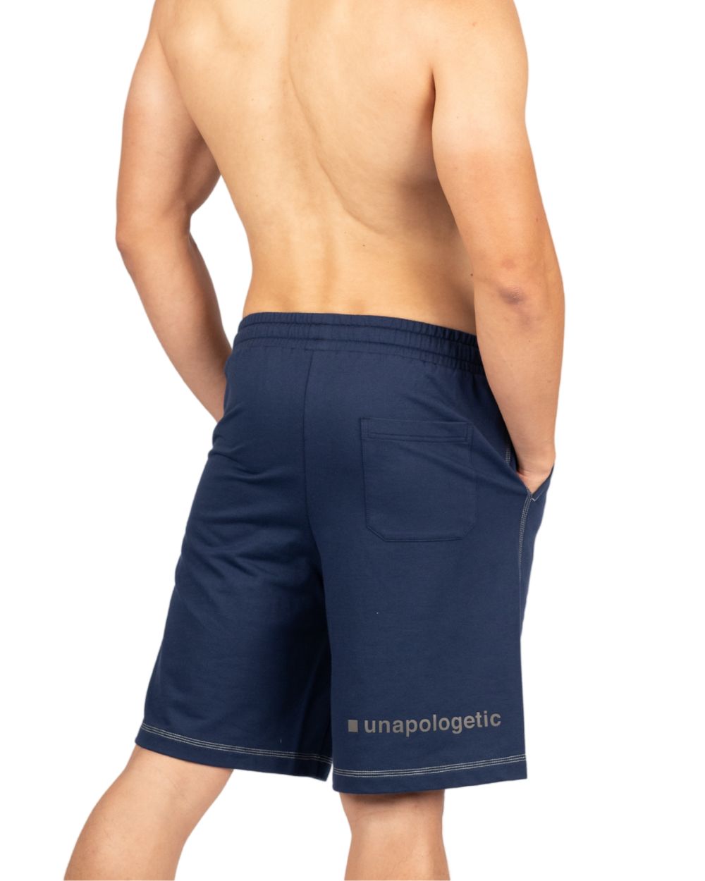 Wide Sweat Shorts - Navy [4707]-thumbmail-2