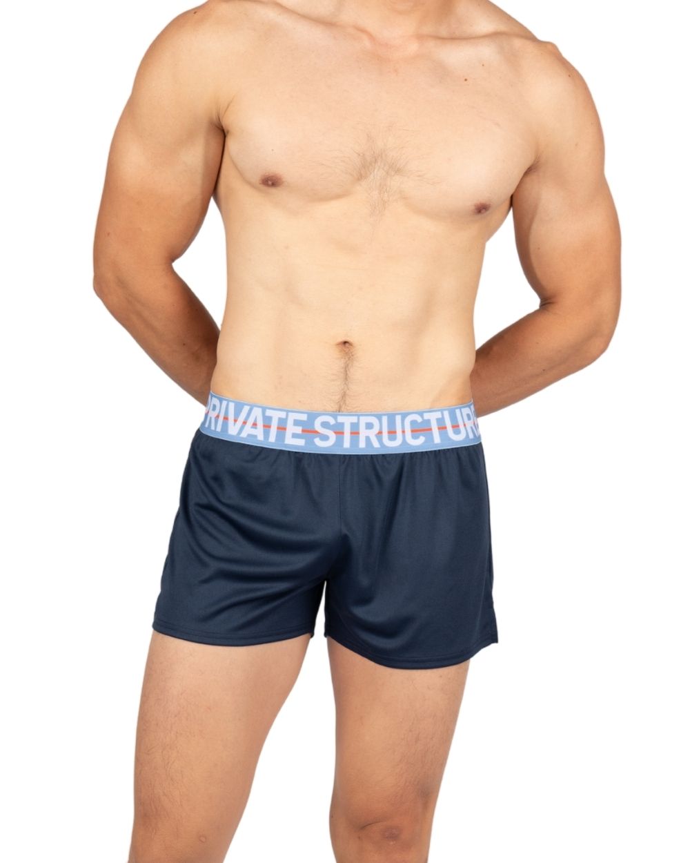 Jersey Shorts Gym and Home wear with Inner Pocket - Linen Navy [4725]-thumbmail-3