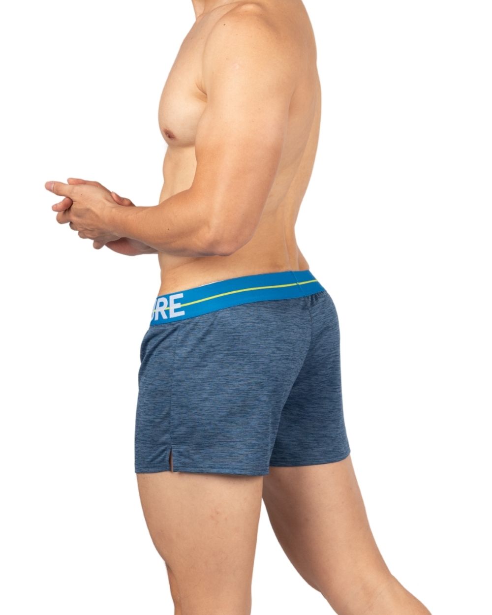 Jersey Shorts Gym and Home wear with Inner Pocket - Fidget Navy [4725]-thumbmail-2