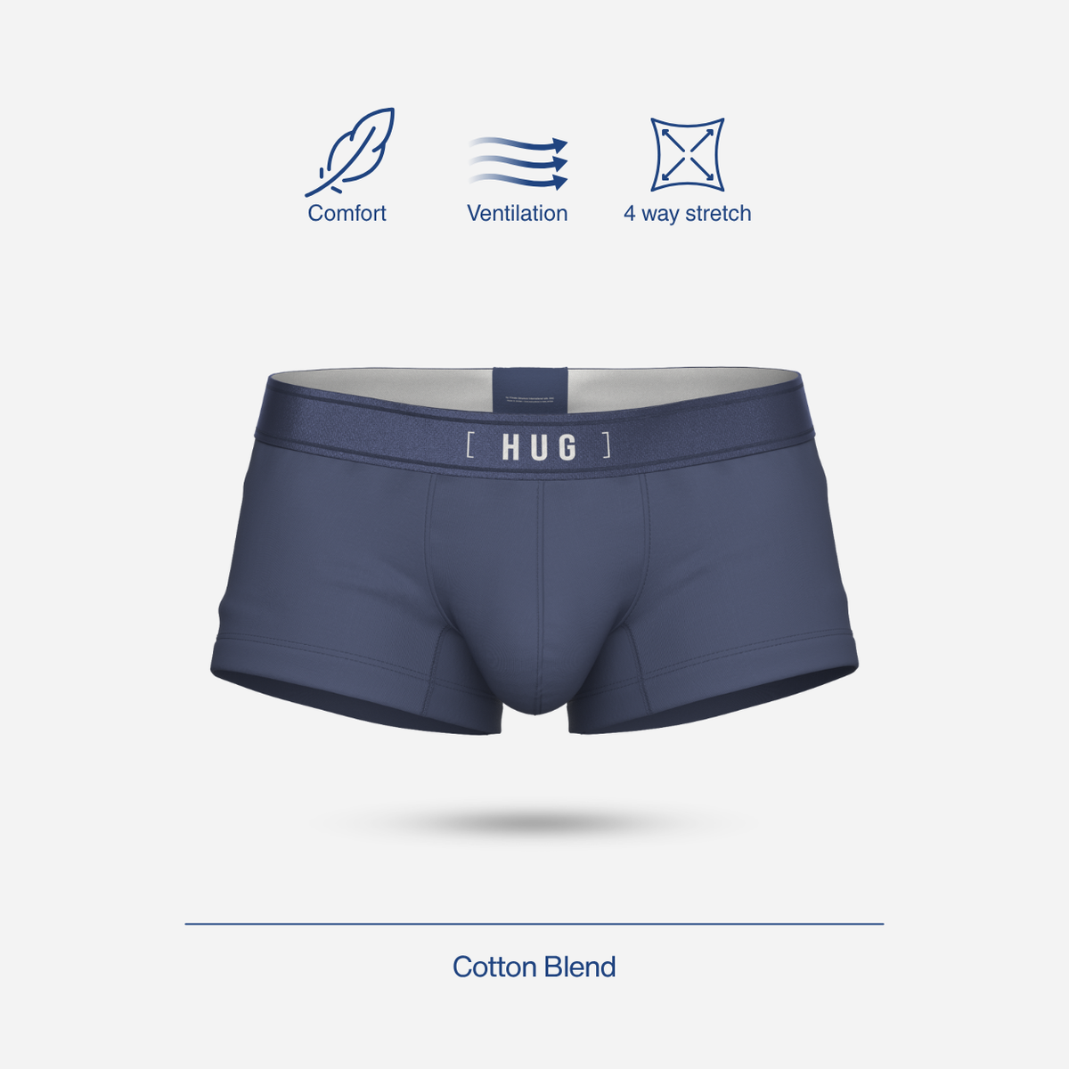 HUG Cotton Blend Trunk - Indigo Blue [HG0002P]-1