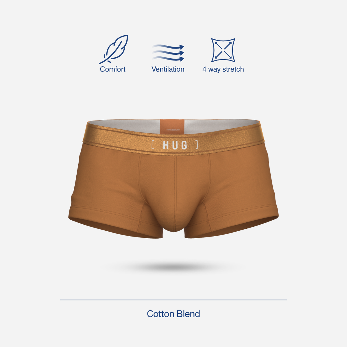 HUG Cotton Blend Trunk - Caramel Brown [HG0002P]-1