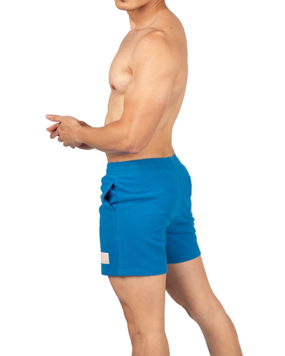 4" Inner Seam Sweat Shorts - Aquatic Blue [4704]-thumbmail-2