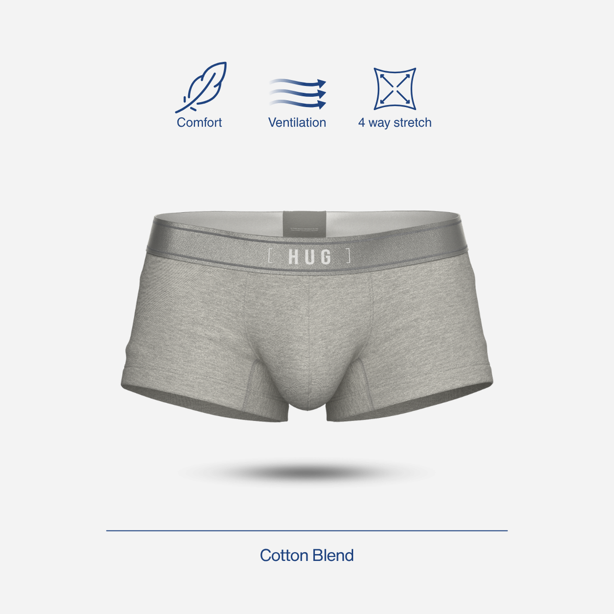 HUG Cotton Blend Trunk - Brich Grey [HG0002P]-1