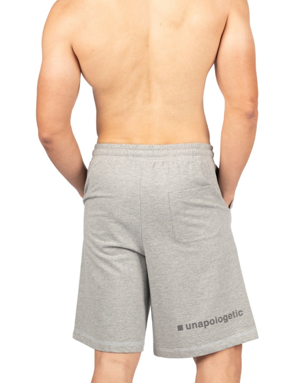 Wide Sweat Shorts - Melange Grey [4707]-thumbmail-2