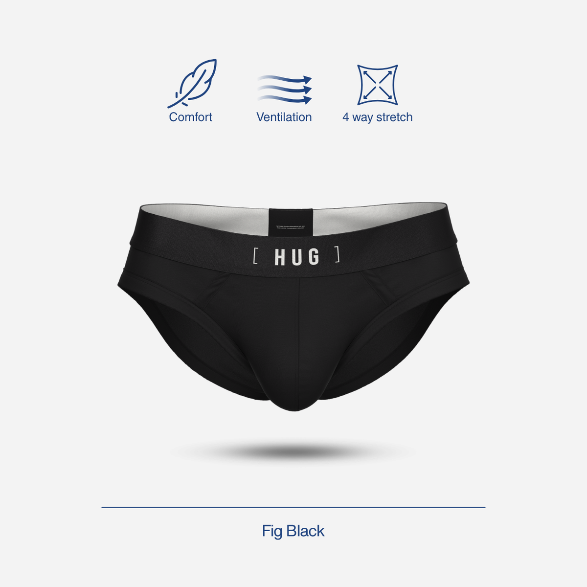 HUG Cotton Blend Brief - Fig Black [HG0001P]-1