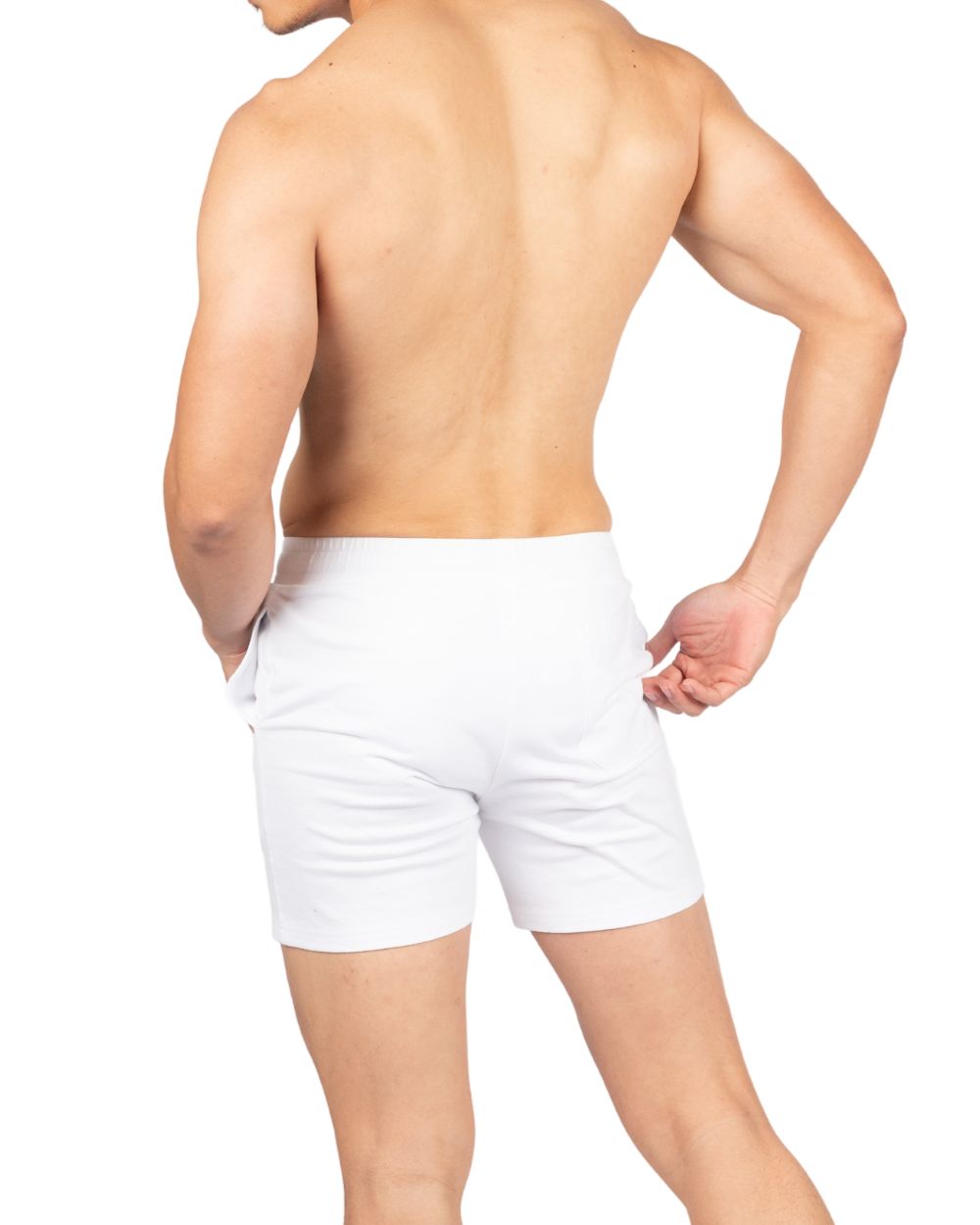 Sweat Shorts - Cotton White [4721B]-thumbmail-3