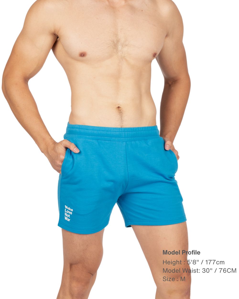 3" Inner Seam Sweat Shorts - Blue [4700]-thumbmail-1