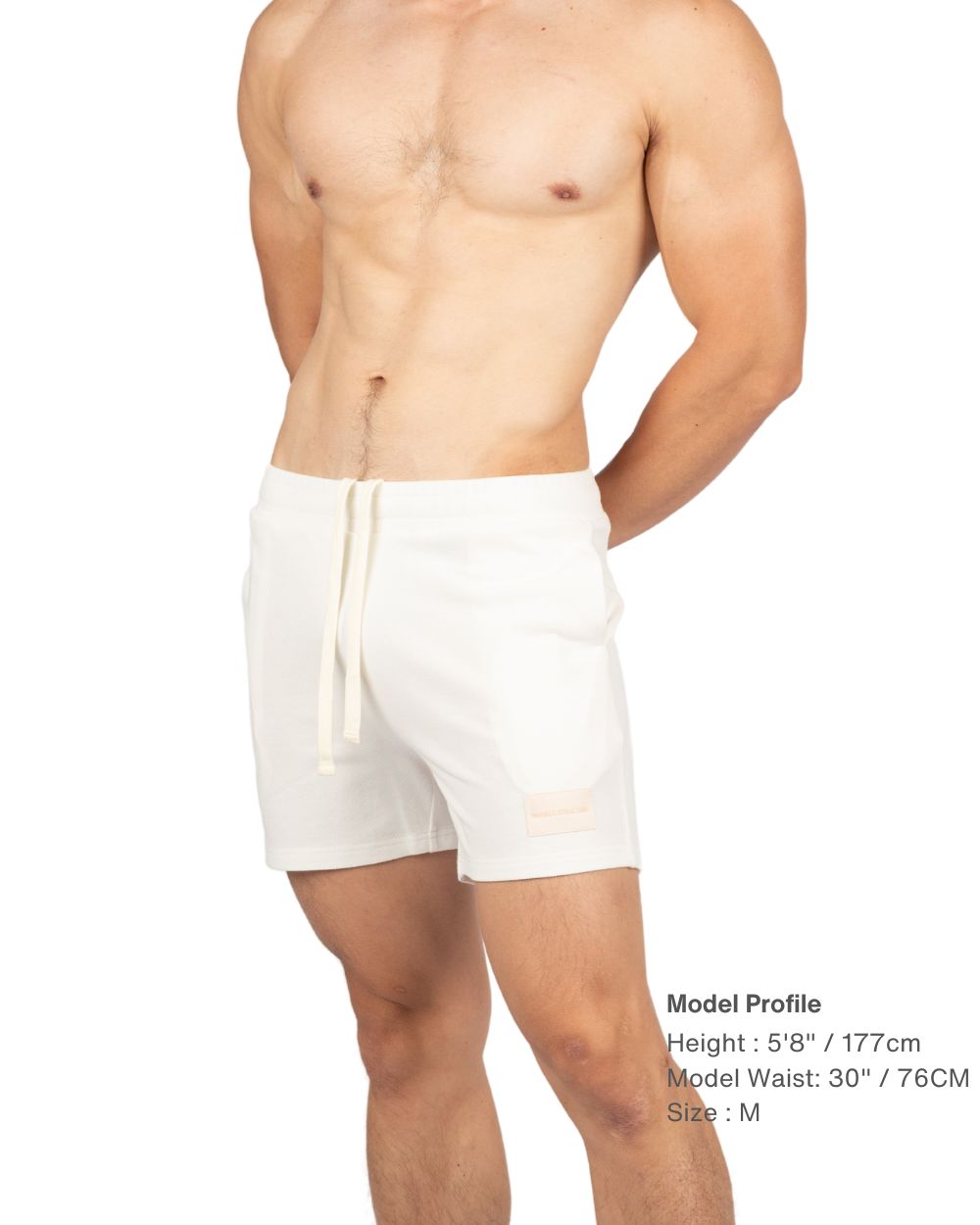 4" Inner Seam Sweat Shorts - White [4704]-thumbmail-1