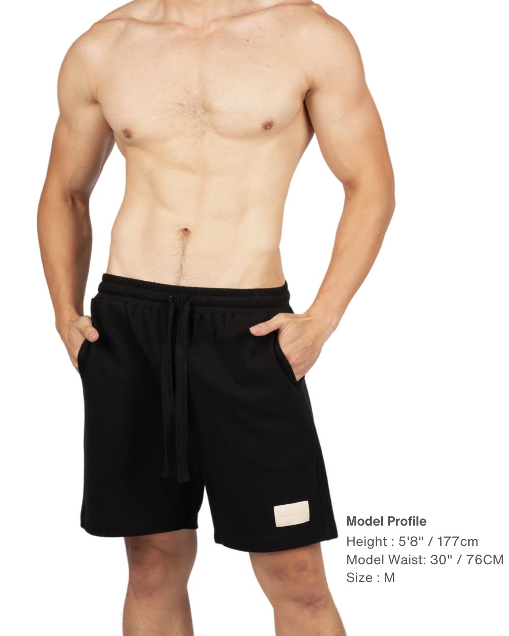 6" Inner Seam Utility Shorts - Black [4705]-thumbmail-1