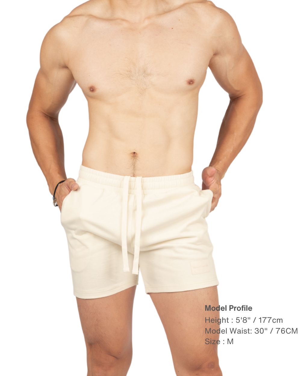 Sweat Shorts - Mallow Yellow [4721B]-thumbmail-1