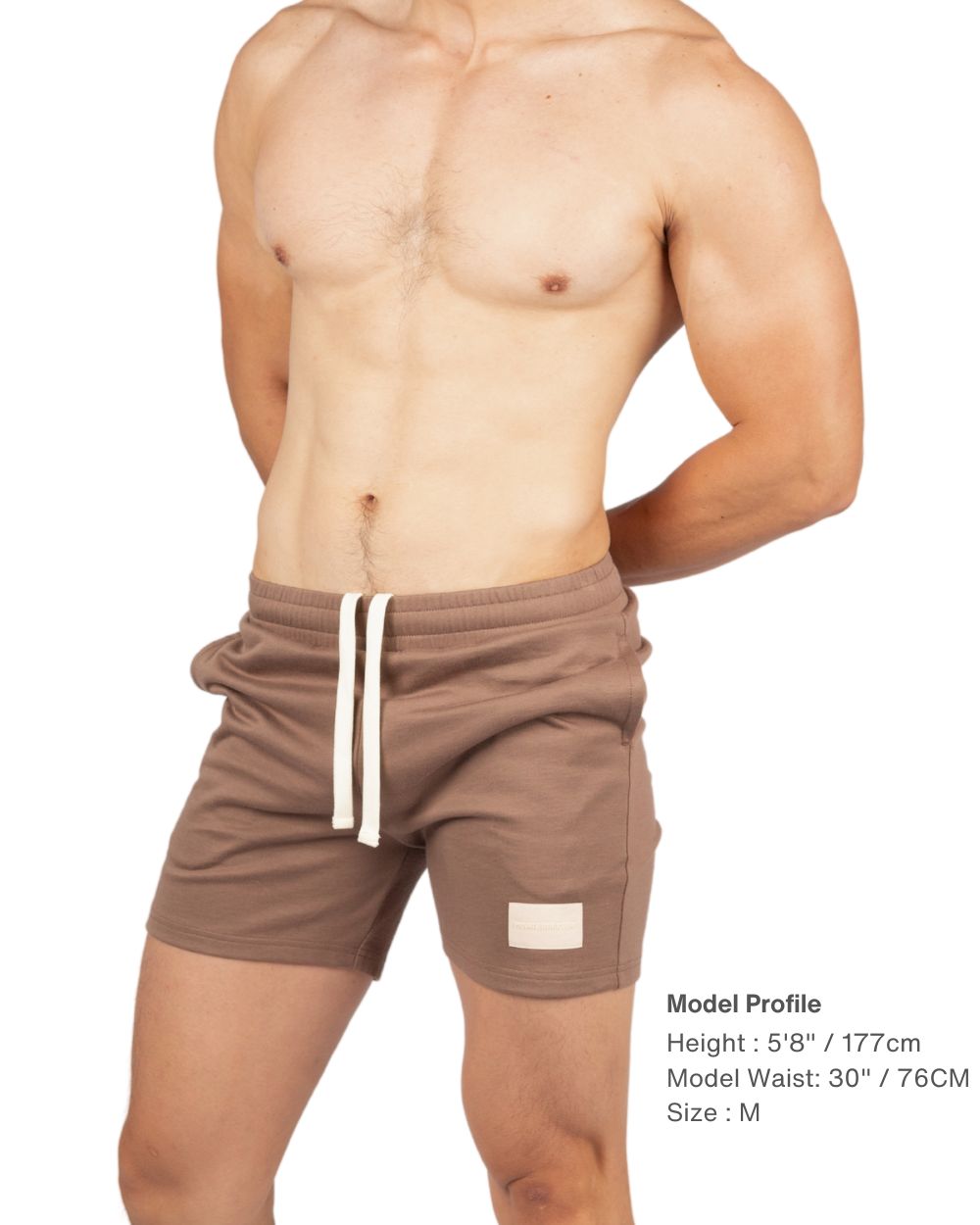 Sweat Shorts - Mocha Brown [4721B]-thumbmail-1