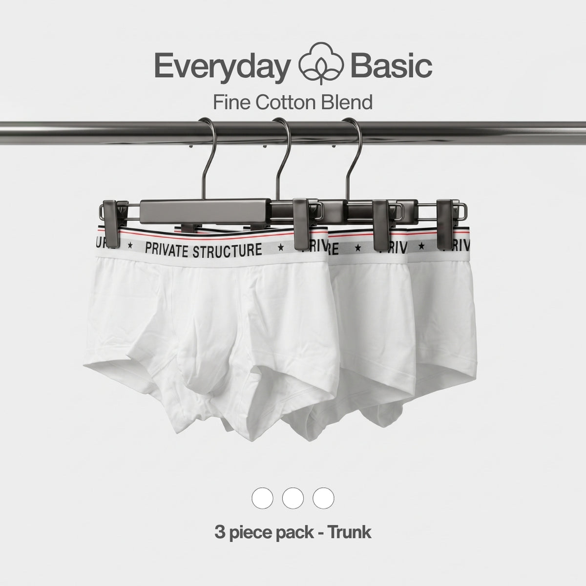 Daily Essential Cotton Blend Trunk - 3pack [4900]-thumbmail-1