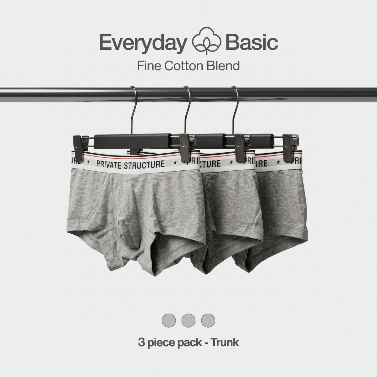 Daily Essential Cotton Blend Trunk - 3pack [4900]-thumbmail-3