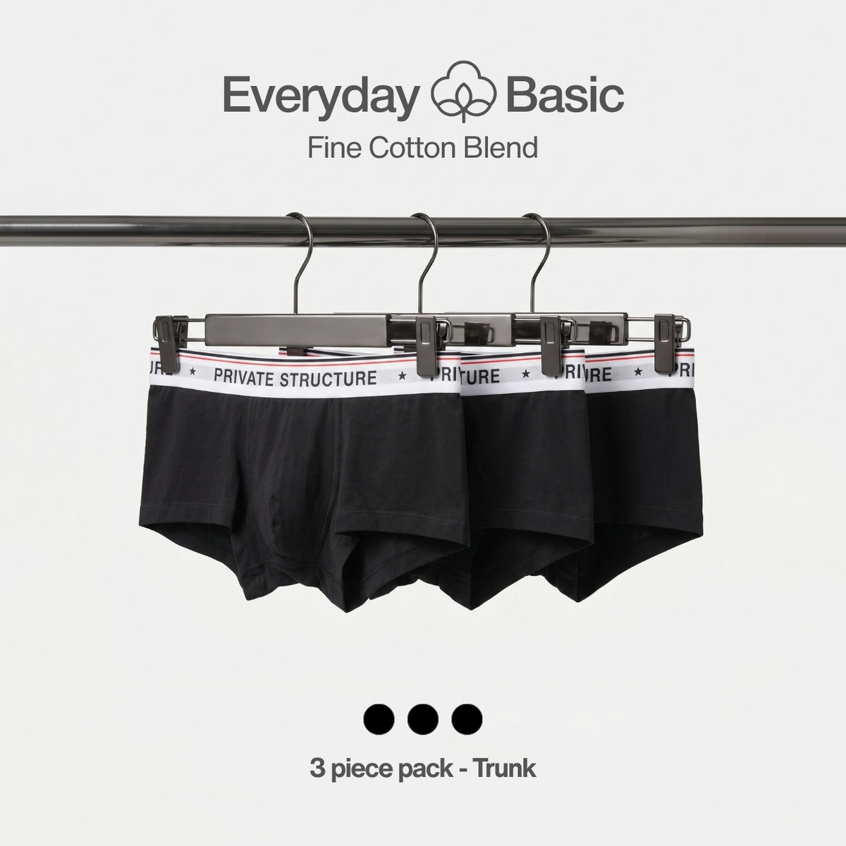 Daily Essential Cotton Blend Trunk - 3pack [4900]-thumbmail-2