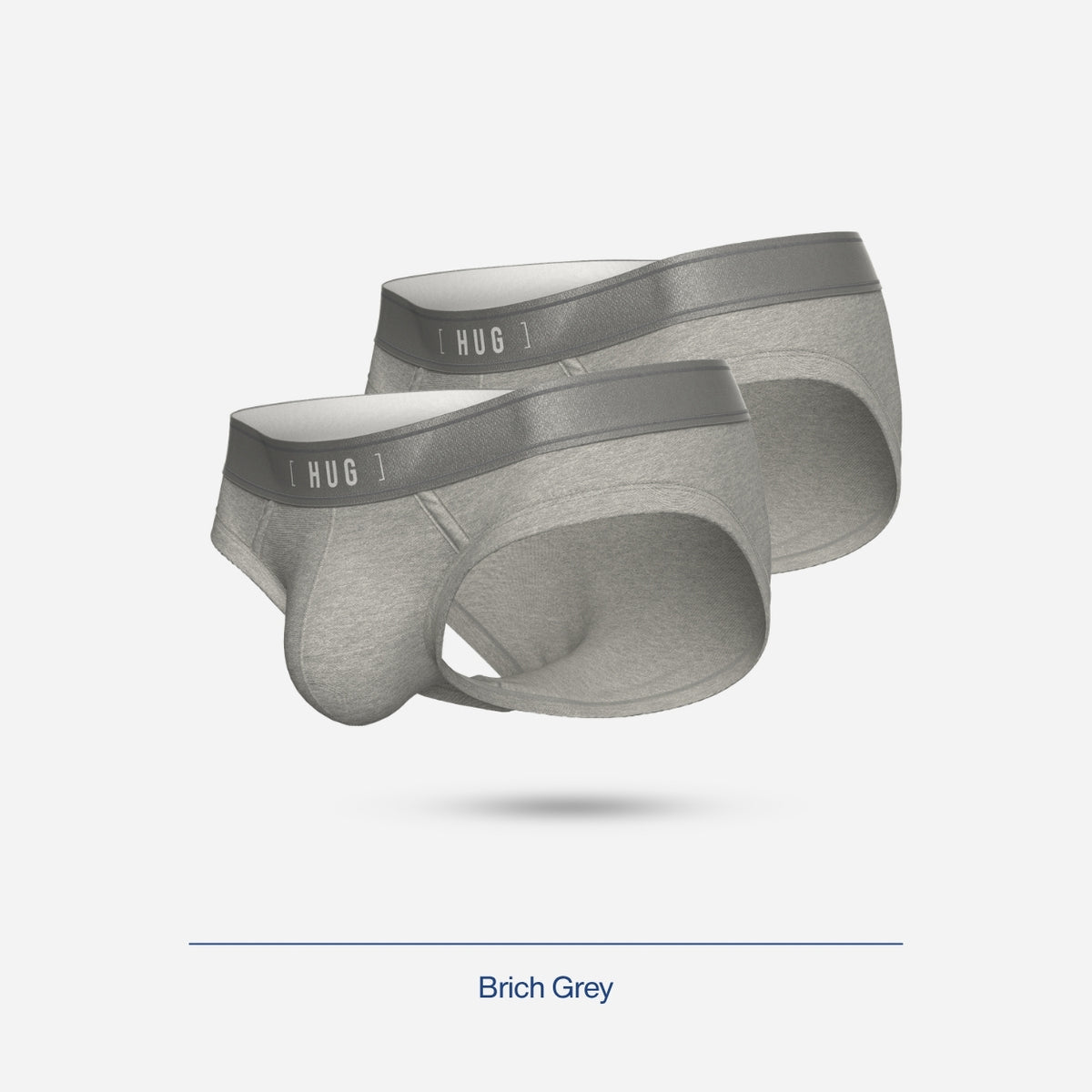 HUG Cotton Blend Brief 2pcs - Brich Grey [HG0001P]-1