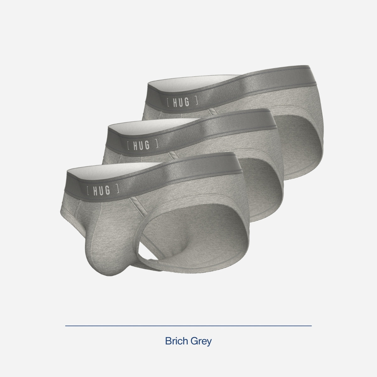 HUG Cotton Blend Brief 3pcs - Brich Grey [HG0001P]-1