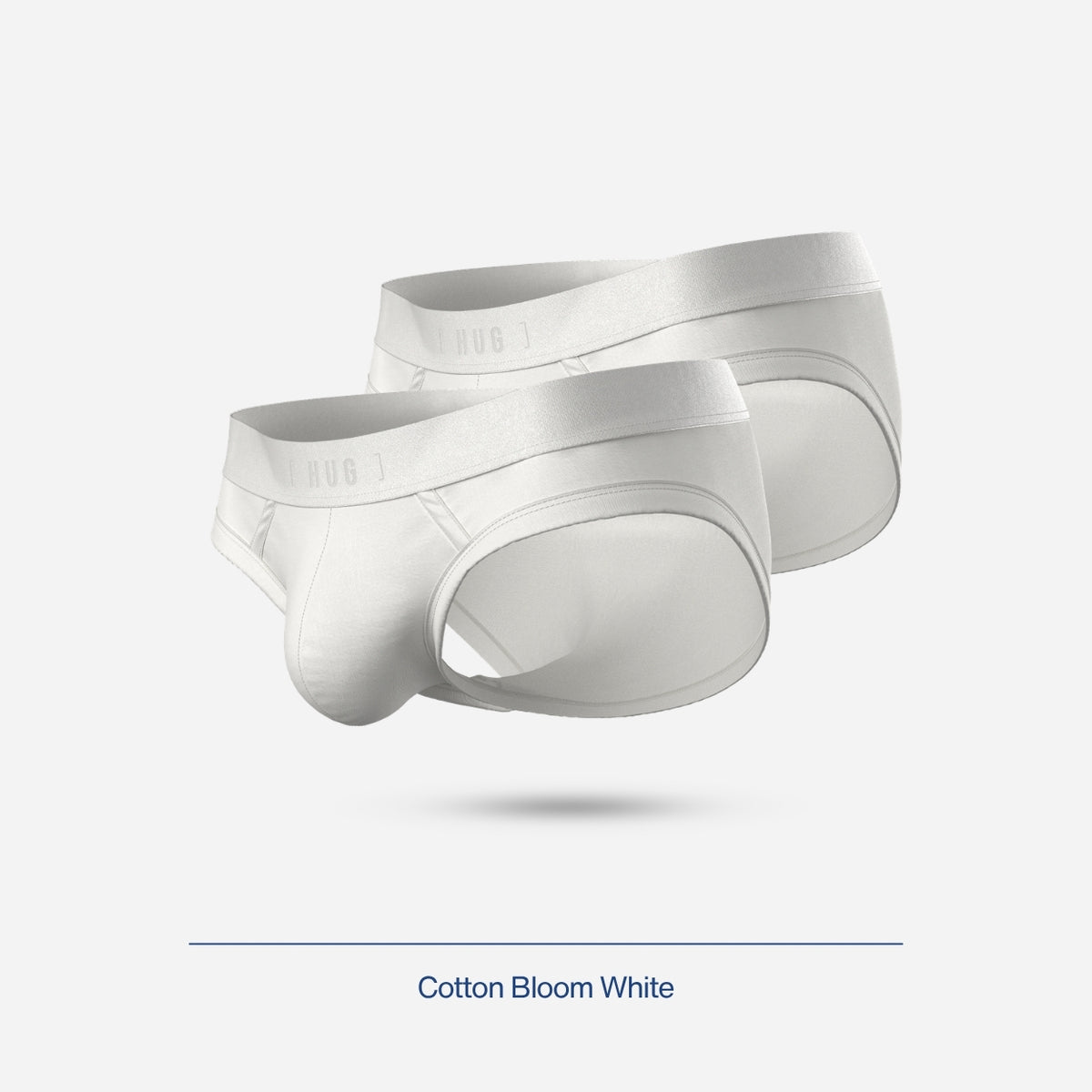 HUG Cotton Blend Brief 2pcs - Cotton Bloom White [HG0001P]-1