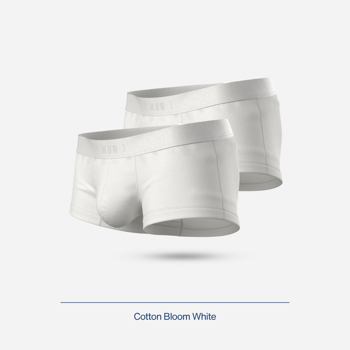 HUG Cotton Blend Trunk 2pcs - Cotton Bloom White [HG0002P]-1