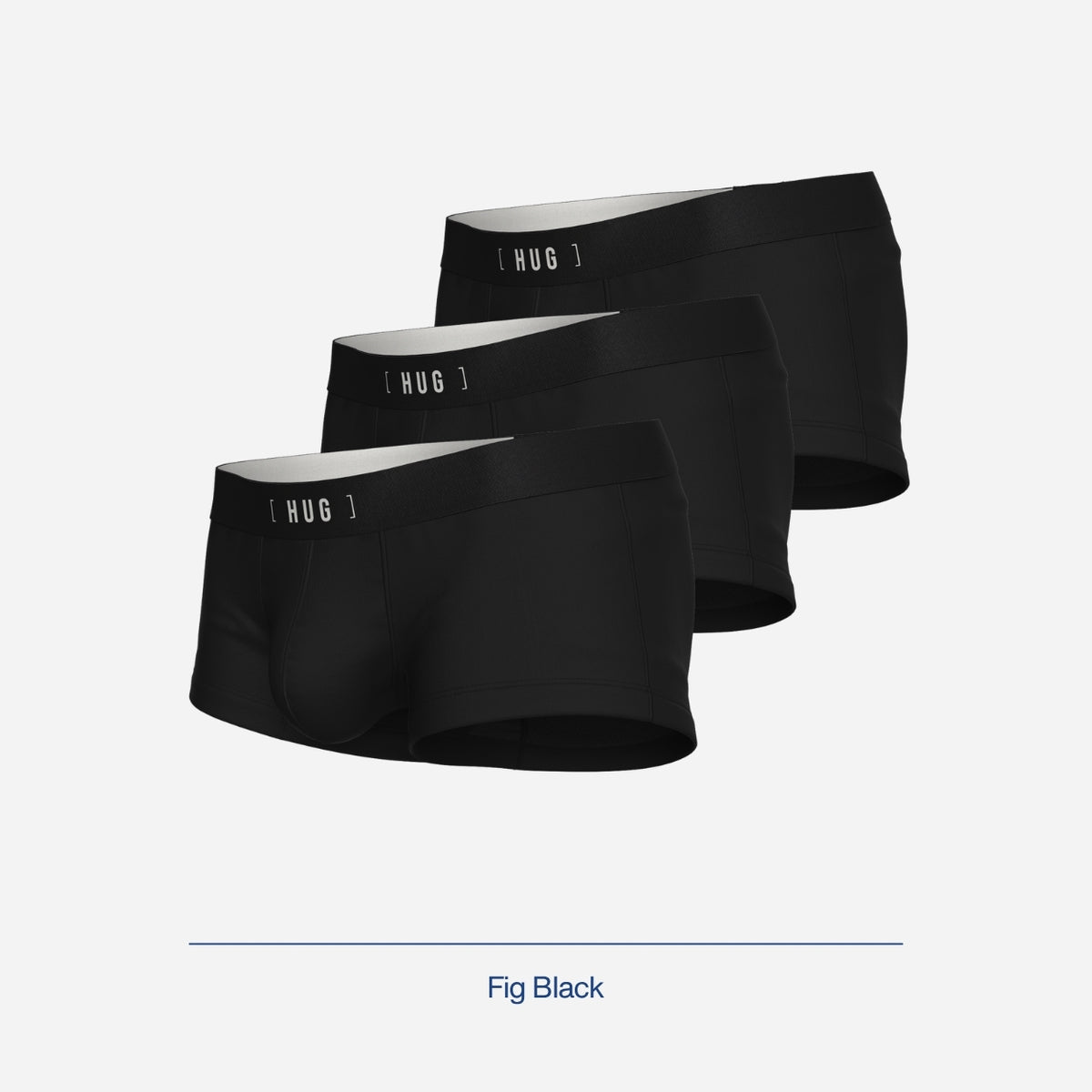 HUG Cotton Blend Trunk 3pcs - Fig Black [HG0002P]