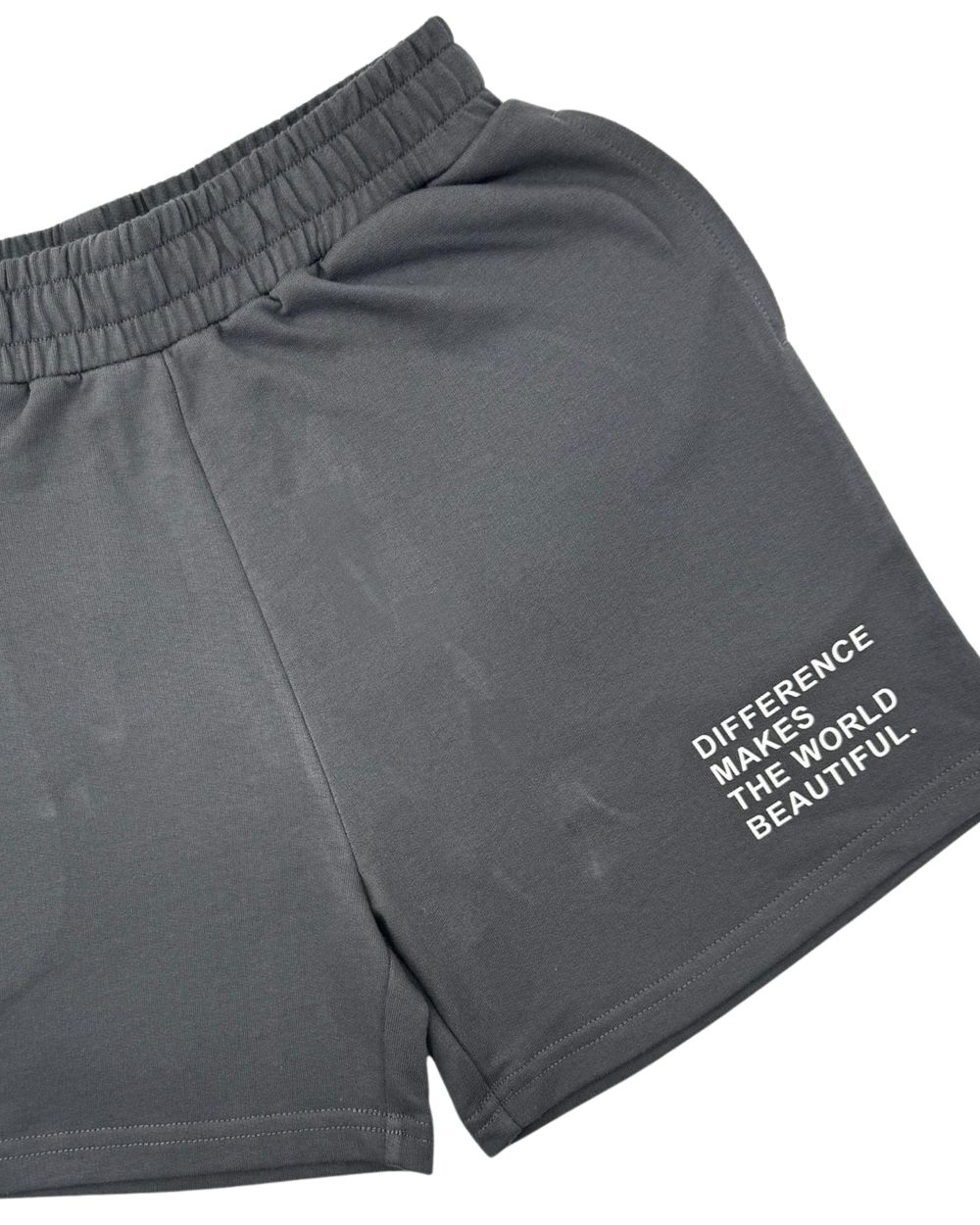 Fitted Sweat Shorts - Grey [4699]-thumbmail-5