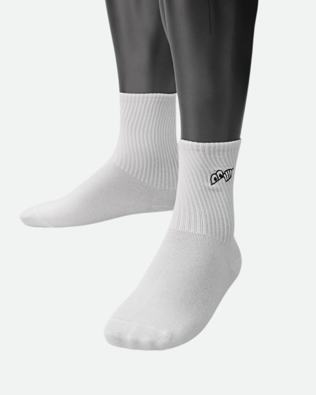 Mid Calf Socks - White [4662]